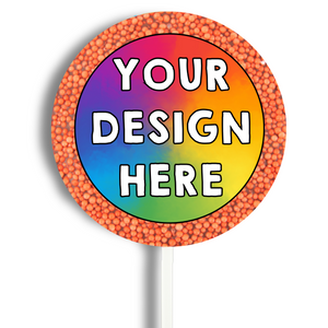 Personalised Chocolate Round Freckle Pop - Custom Design Upload