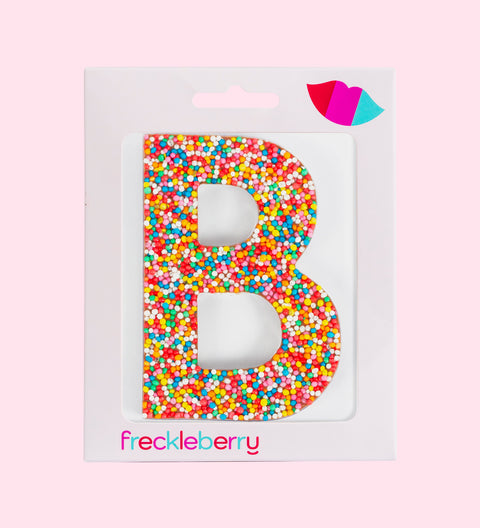 Freckle chocolate letter A in milk white or dark