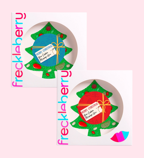 Christmas Personalised Giant Chocolate Tree - Merry Christmas Present and Text