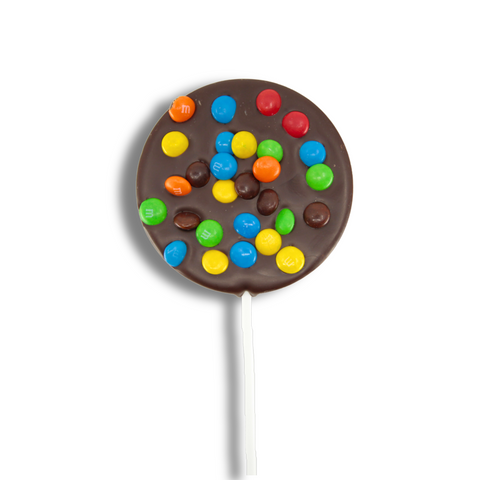 Easter - Round M&M Pop - Plain - no packaging, no label - dark chocolate