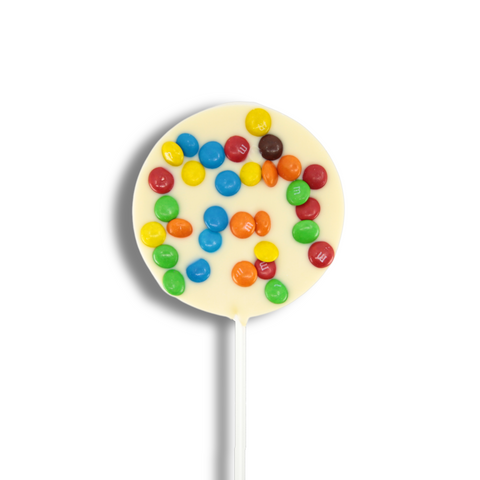 Easter - Round M&M Pop - Plain - no packaging, no label - white chocolate