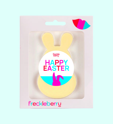 Easter Chocolate Bunny - Happy Easter - White Chocolate - Box