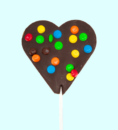 Heart M&M Pop - Dark Chocolate