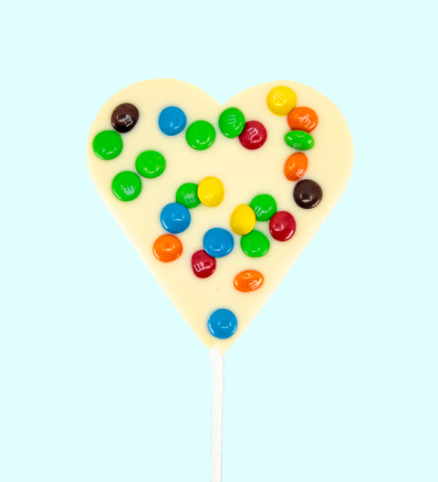 Heart M&M Pop - White Chocolate
