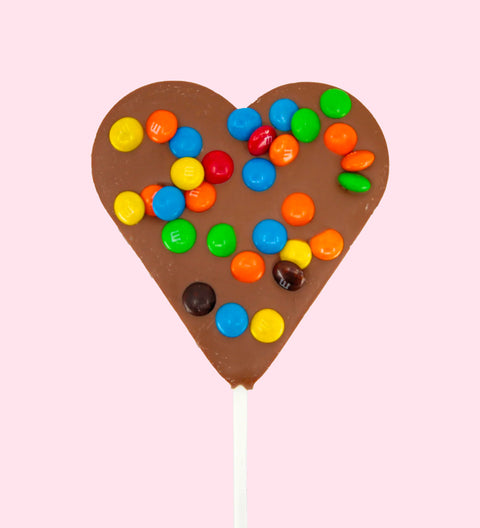 Love You - Heart M&M Pop Milk Chocolate