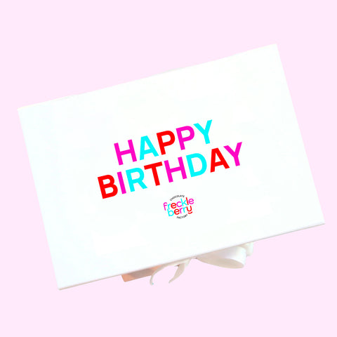 Luxury Gloss White Hamper Gift Box - Happy Birthday