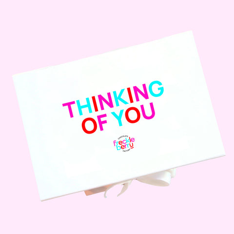 Luxury Gloss White Hamper Gift Box - Thinking of You