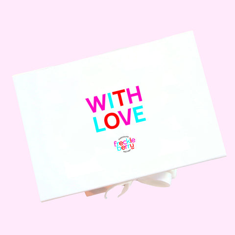 Luxury Gloss White Hamper Gift Box - With Love