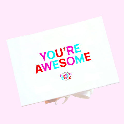 Luxury Gloss White Hamper Gift Box - You're Awesome