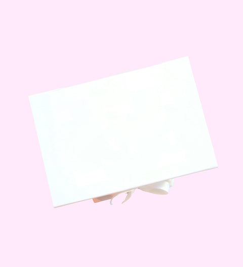 Luxury White Gloss Hamper Gift Box - Plain