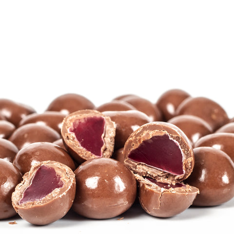 Favourite chocolate milk chocolate raspberries