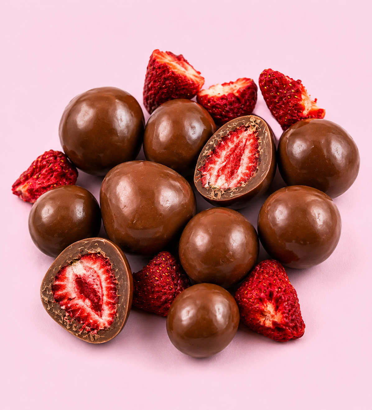 Milk Chocolate Coated Freeze Dried Strawberries – Freckleberry ...