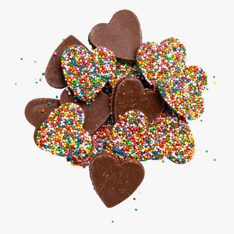 Milk Chocolate Freckles - Hearts - No Packaging - No Label