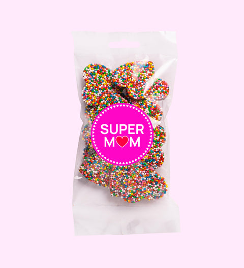 Mother's Day - Milk Chocolate Freckles - Hearts - Super Mom