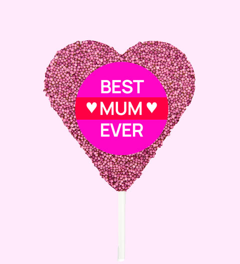 Mother's Day - Pink Heart Freckle Pop - Best Mum Ever