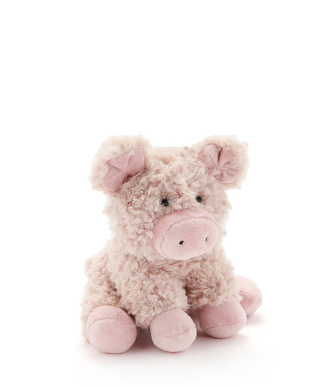 Plush pig toy on a white background
