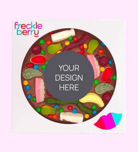 Personalised - Giant Lolly Pizza - Image Upload and Custom Text - Customisation - With Box