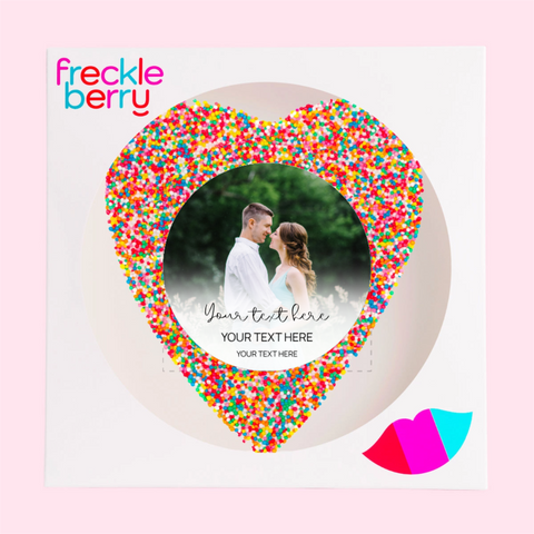 Personalised 220g Giant Freckle Heart - Anniversary