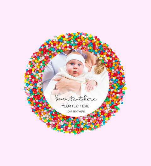 Personalised 40g Single Freckle - Christening - Photo and Text