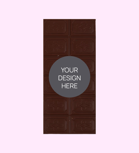 Personalised Premium Belgian Chocolate Block - Custom Design Upload - Dark Chocolate Block