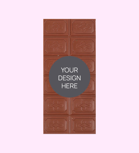 Personalised Premium Belgian Chocolate Block - Custom Design Upload - Milk Chocolate Block
