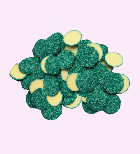 Blue freckles with white chocolate for baby showers or baby reveals