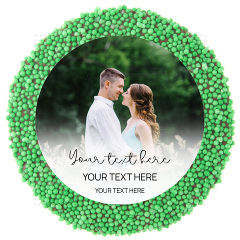 Wedding Green Chocolate Freckle Personalised 40g