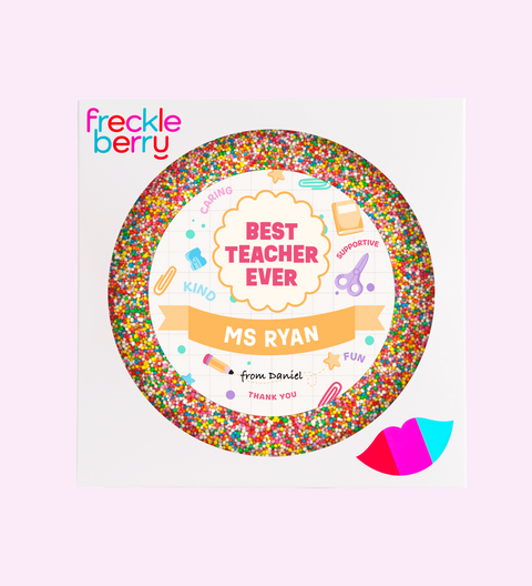 Personalised 220g Giant Freckle - Best Teacher Ever & Custom Text