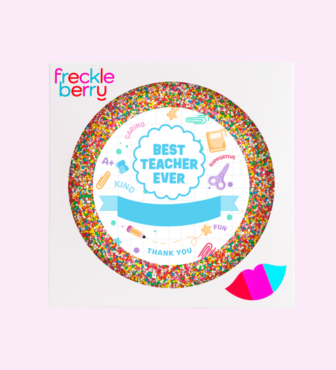 Personalised 220g Giant Freckle - Best Teacher Ever & Custom Text