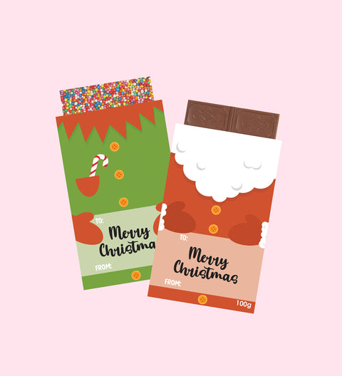Christmas Assorted Chocolate Blocks - Character Sleeves