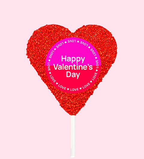 Valentines - Red Freckle Heart Pop