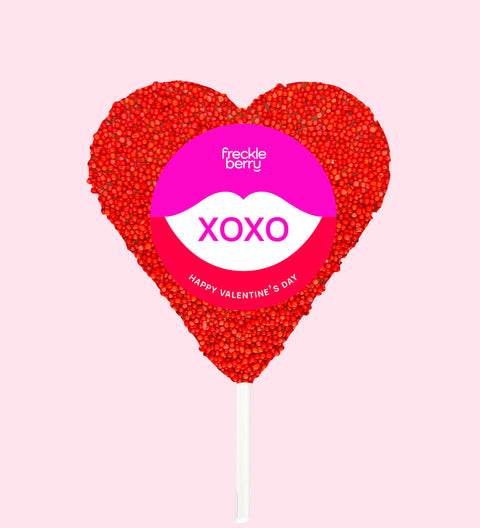 Valentines - Red Freckle Heart Pop