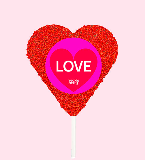 Valentines - Red Freckle Heart Pop