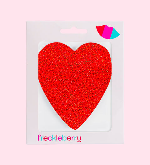 Love red freckled heart gift for valentines day