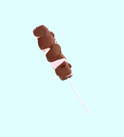 Marshmallow pop with 5 marshmallows and delicious chocolate