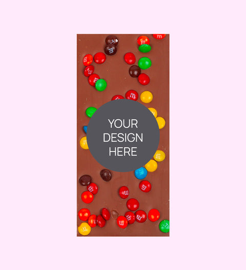 Personalised Gourmet Chocolate Block - Custom Design Upload - Mini M&M's Block