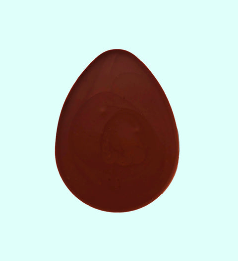Three flat chocolate eggs Easter dark chocolate
