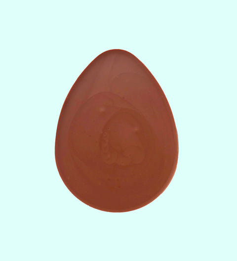 Three flat chocolate eggs Easter milk chocolate