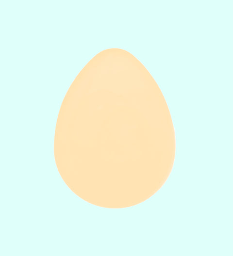Three flat chocolate eggs Easter white chocolate