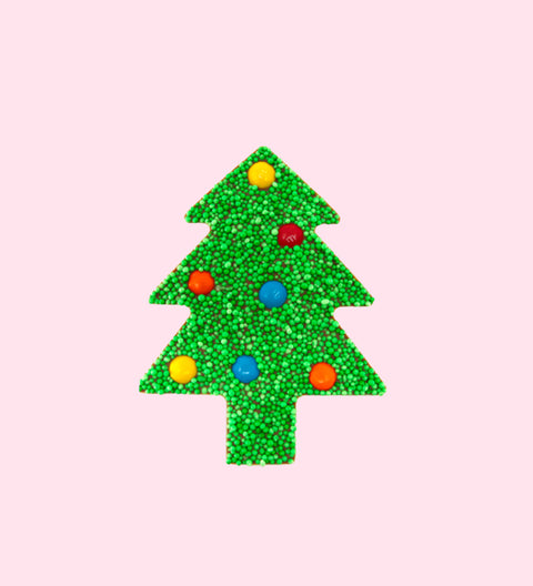 Christmas Green Freckle M&M Tree - Merry Christmas