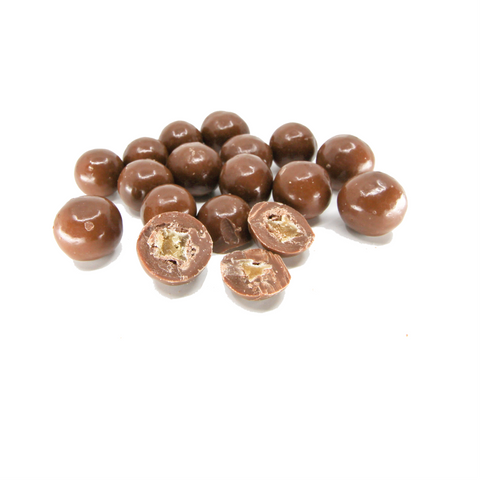 Bite-size milk chocolate coated ginger pieces