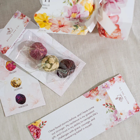 Blooming Tea Bonbons: Bright florals