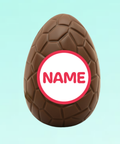 A luxurious Belgian milk chocolate egg, available with a personalised name for the ultimate Easter gift.