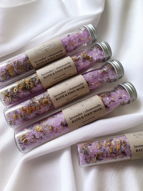 Bath salt soak test tubes: Jasmine