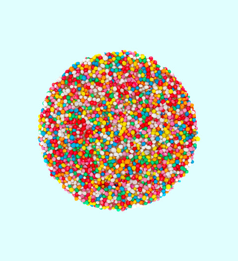 Premium Belgian chocolate topped with colourful multi sprinkles, a sweet gift for every occasion.