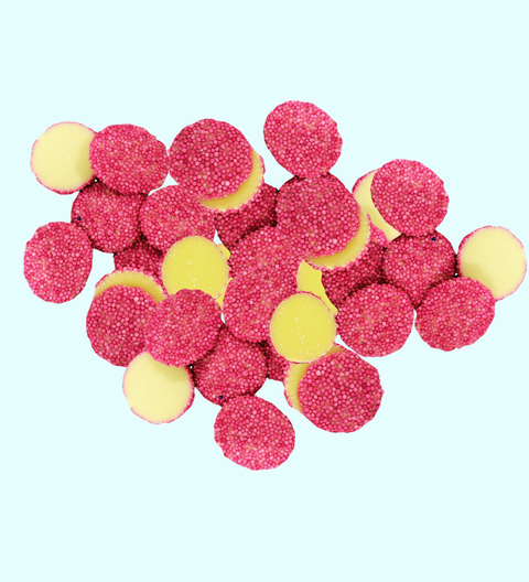 Creamy, fun, and colourful Belgian white chocolate topped with pink sprinkles -  perfect for celebrations, gifting, or adding sweetness to any special occasion. Gender reveals and baby showers.