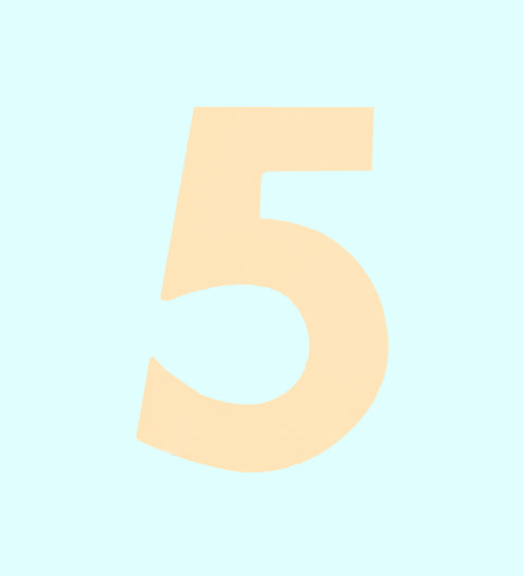 White chocolate number 5: White chocolate number 5 with colourful freckles, creamy Belgian chocolate and playful finish