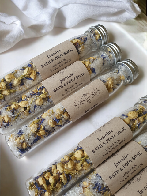 Bath salt soak test tubes: Rose