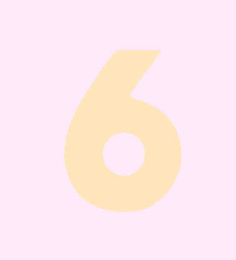 White chocolate number 6: White chocolate number 6 with colourful freckles, creamy Belgian chocolate and playful finish