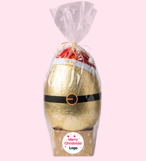 6kg giant Santa chocolate egg Belgian chocolate Santa with corporate logo